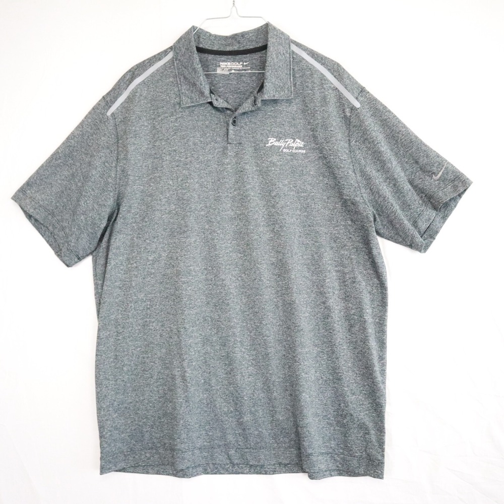 Nike Golf Polo Shirt Mens XL Dri-Fit Tour Performance Bully Pulpit Golf Course